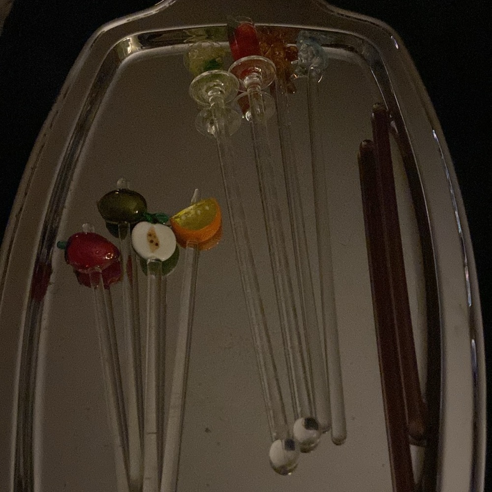 Various Glass drink stirrers and spears 10 Vintage - excellent condition - Picture 15 of 16